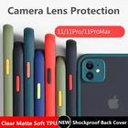 Защитный чехол для объектива камеры для iPhone 11 Pro Max SE 2 2020 X XS Max XR 6 6S 7 8 Plus матовый прозрачный противоударный чехол