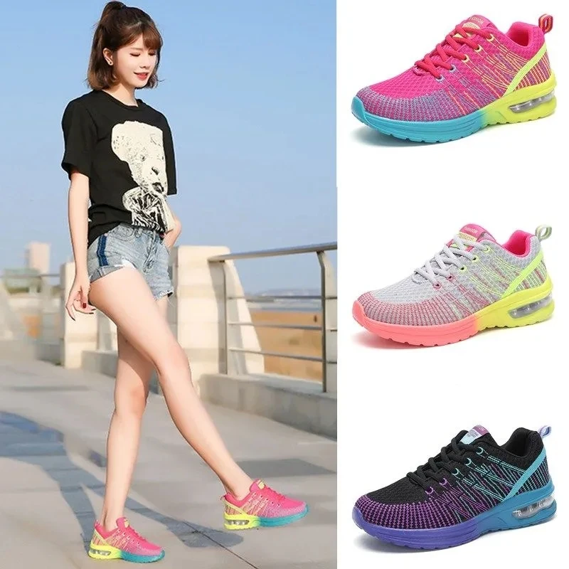 

Women's Casual Fashion Cushion Cushion Lightweight Running Mesh Breathable Sneakers Sport Shoe for Women Jogging Shoes