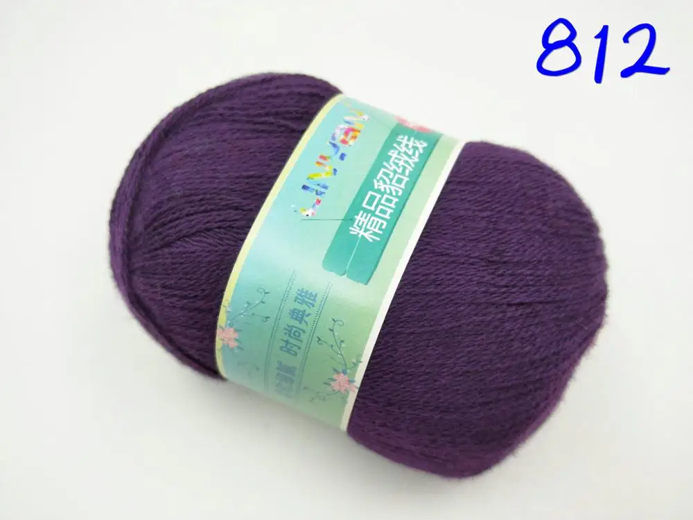 color 812 4 шт.* 50 г пряжа для вязания кашемировой шерсти оптом! 24/2 Детская шерсть ручная вязка крючком Супер Мягкая ручная вязка нить t50 - Цвет: color 812