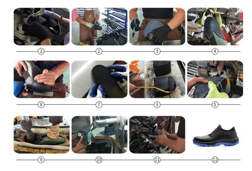 Водонепроницаемая Нескользящая рабочая обувь со стальным носком Мужская