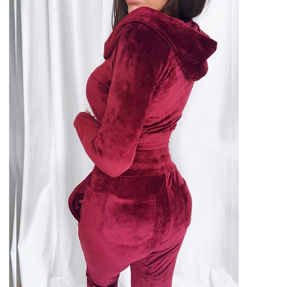 Новый стиль Mirco бархатный модный спортивный костюм для отдыха женская