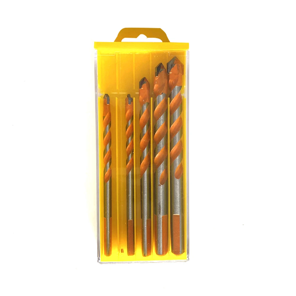 

5Pcs Drill Bits Twist Drillhead Wall Ceramic Glass Punching Hole Working Set