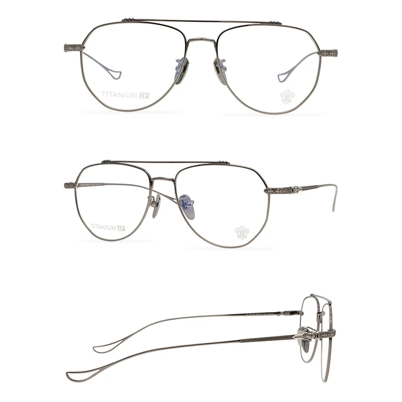 Belight Optical Men Women Pilot Shape Retro Cool Design Glass Prescription Eyeglasses Optical Spectacle Frame Eyewear CH8046