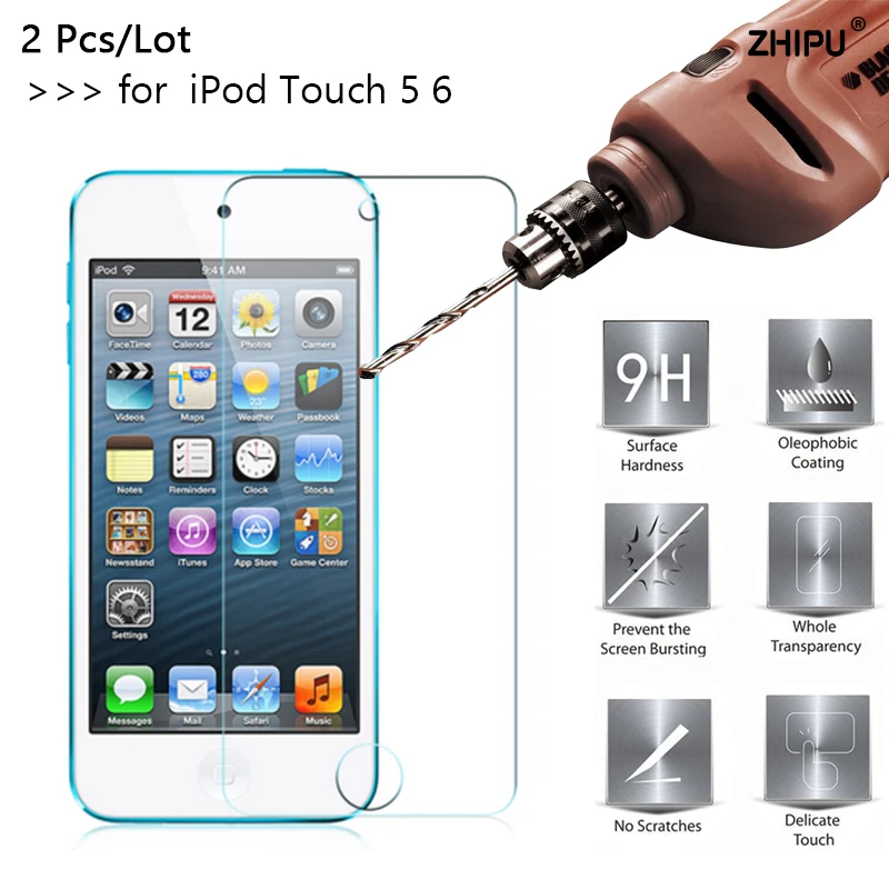 

2Pcs 2.5D 0.26mm 9H Premium Tempered Glass For Apple iPod Touch 5 6 7 Screen Protector protective film For iPod Touch 7