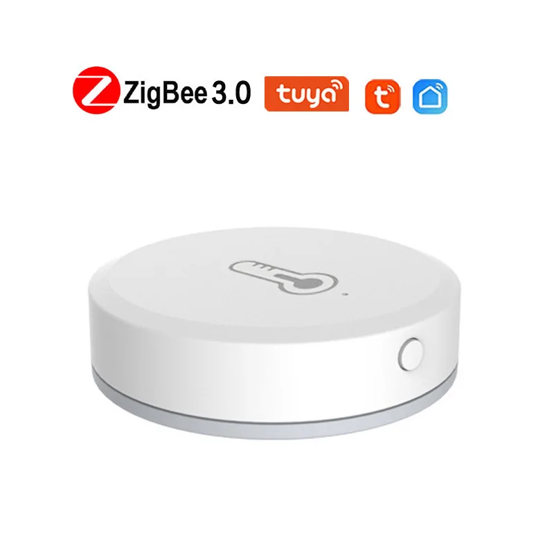 

Датчик температуры и влажности Tuya ZigBee3.0 на батарейках работает с Alexa Google Assistant Tuya Zigbee Hub умный дом