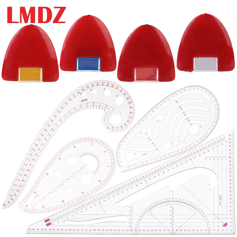 LMDZ Sewing Ruler French Curve Ruler Tailor Chalk Tailor Measure Ruler for Patchwork Cloth Cutting Clothing Design Template Tool