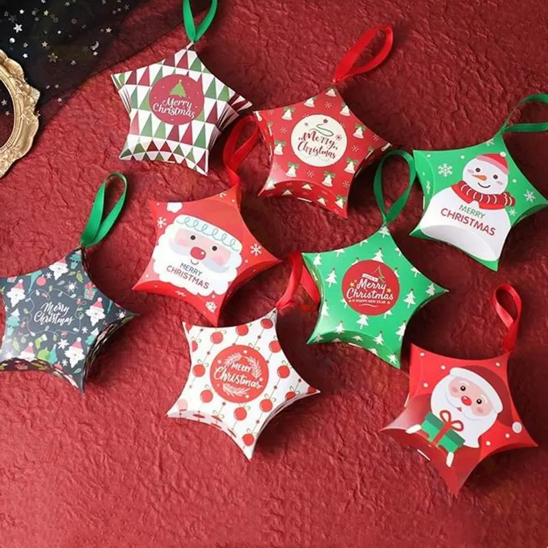 20 шт., новогодние коробки для конфет в виде звезд