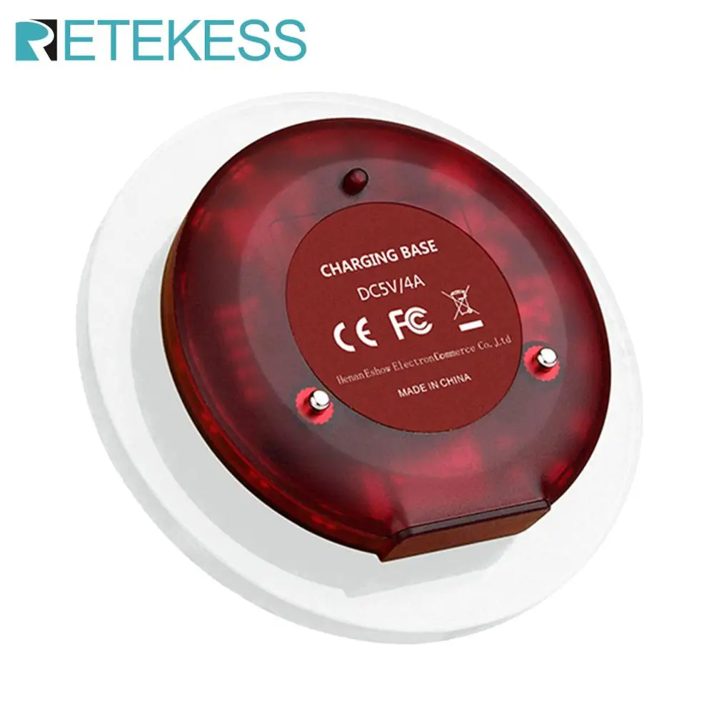 

Retekess 1Pc Charging Base For T119 Restaurant Pager Wireless Calling System For Coffee Church Clinic Food Court
