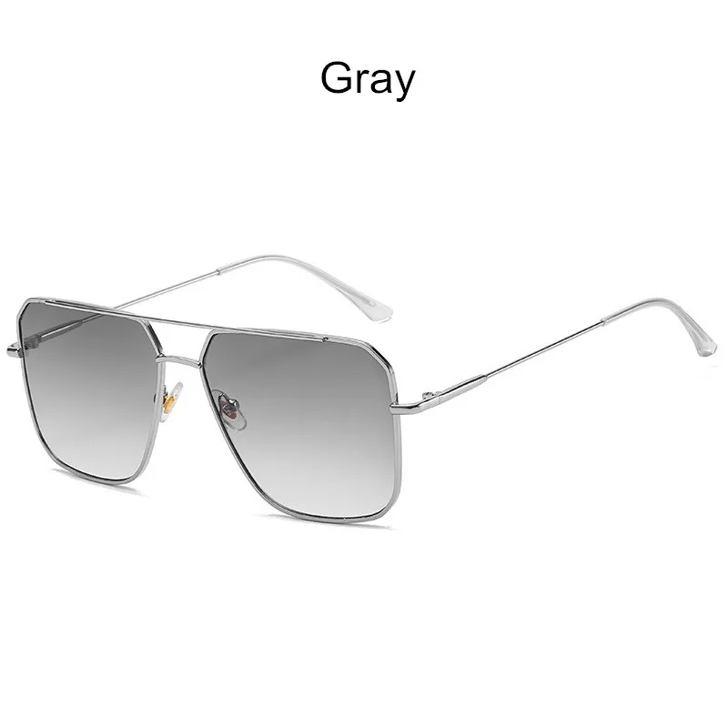 

Vintage Over Sized Sunglasses Men Anti-Reflective Mirror Classic Square Metal Glasses Fashion New Women Sun Glasses Uv400