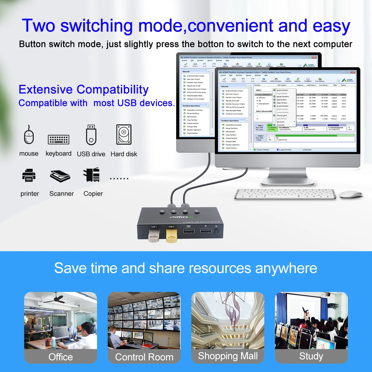 USB2.0 KVM-  4  4  4 .   4 USB- 2, 0