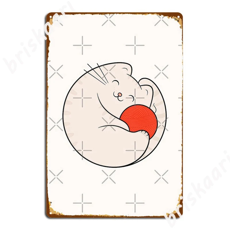 

Cat Loves Wool Metal Signs Club Home Cinema Create Painting Décor Metal Posters