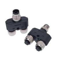 1pcs waterproof aviation connector m12 male to female plug y shaped 3 4 5 8 pin conversion plug sensor connector