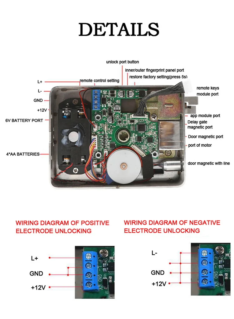 Интеллектуальный биометрический дверной замок с отпечатком пальца уличные