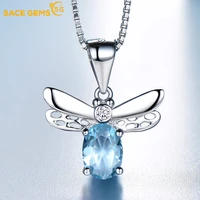sace gems 100 s925 sterling silver sky blue topaz stone gemstone birthstone pendant necklace jewelry gifts fine women jewelry