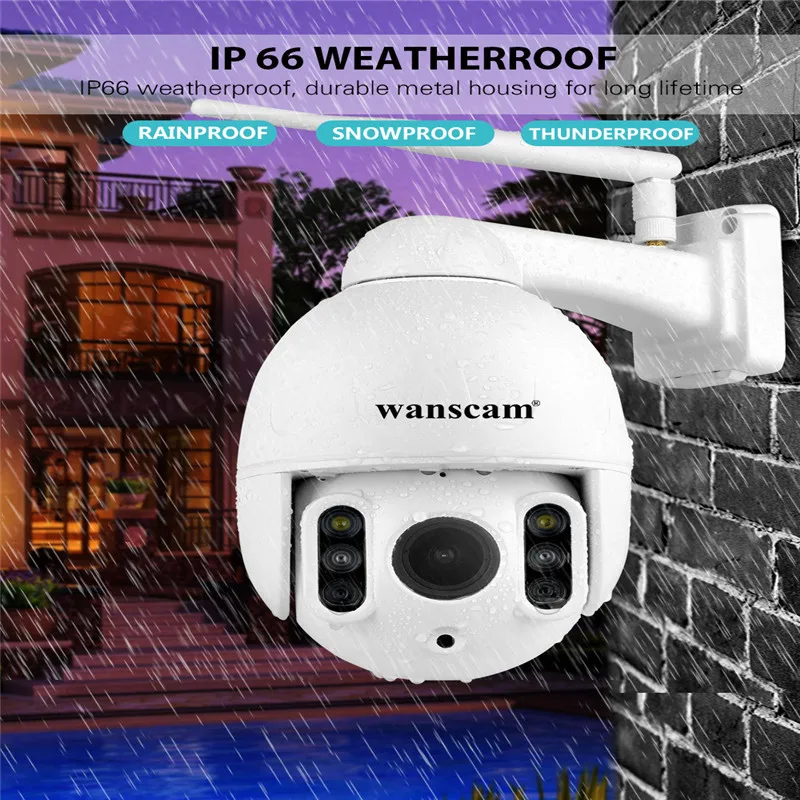 Wanscam K64A 1080P PTZ 16X Zoom FHD Обнаружение лица автоматическое отслеживание WiFi беспроводной двусторонний звук для камеры R60 беспроводная камера