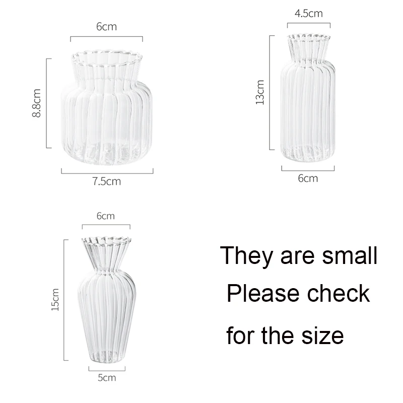 

Nordic Plant Vases Desk Table Decor Flower Vase Glass Terrarium Hydroponic Home Decoration Office Decorative Vases