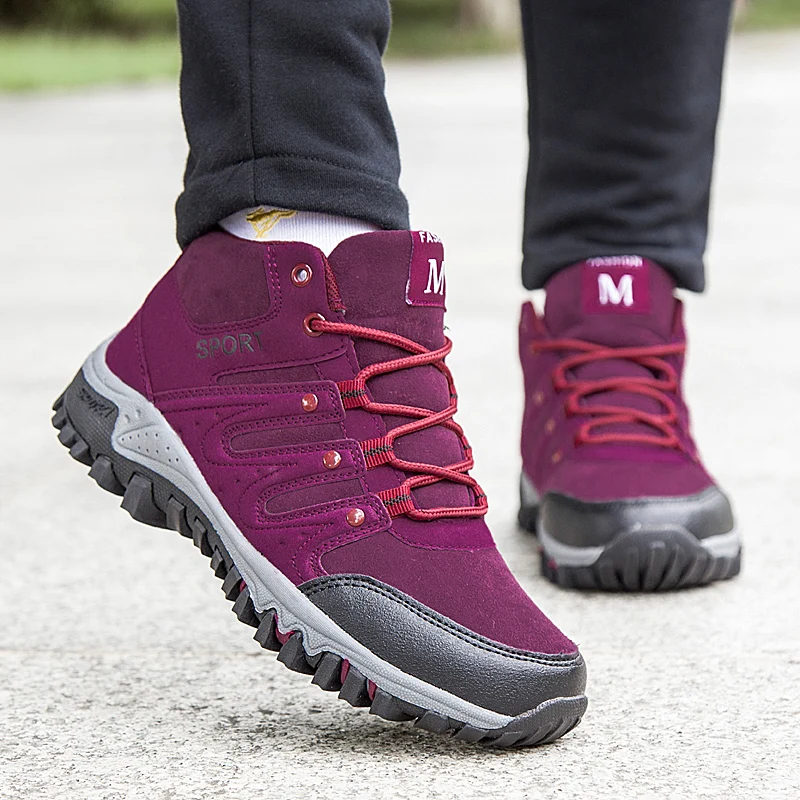 Уличные противоскользящие зимние ботинки для мужчин и женщин Водонепроницаемая