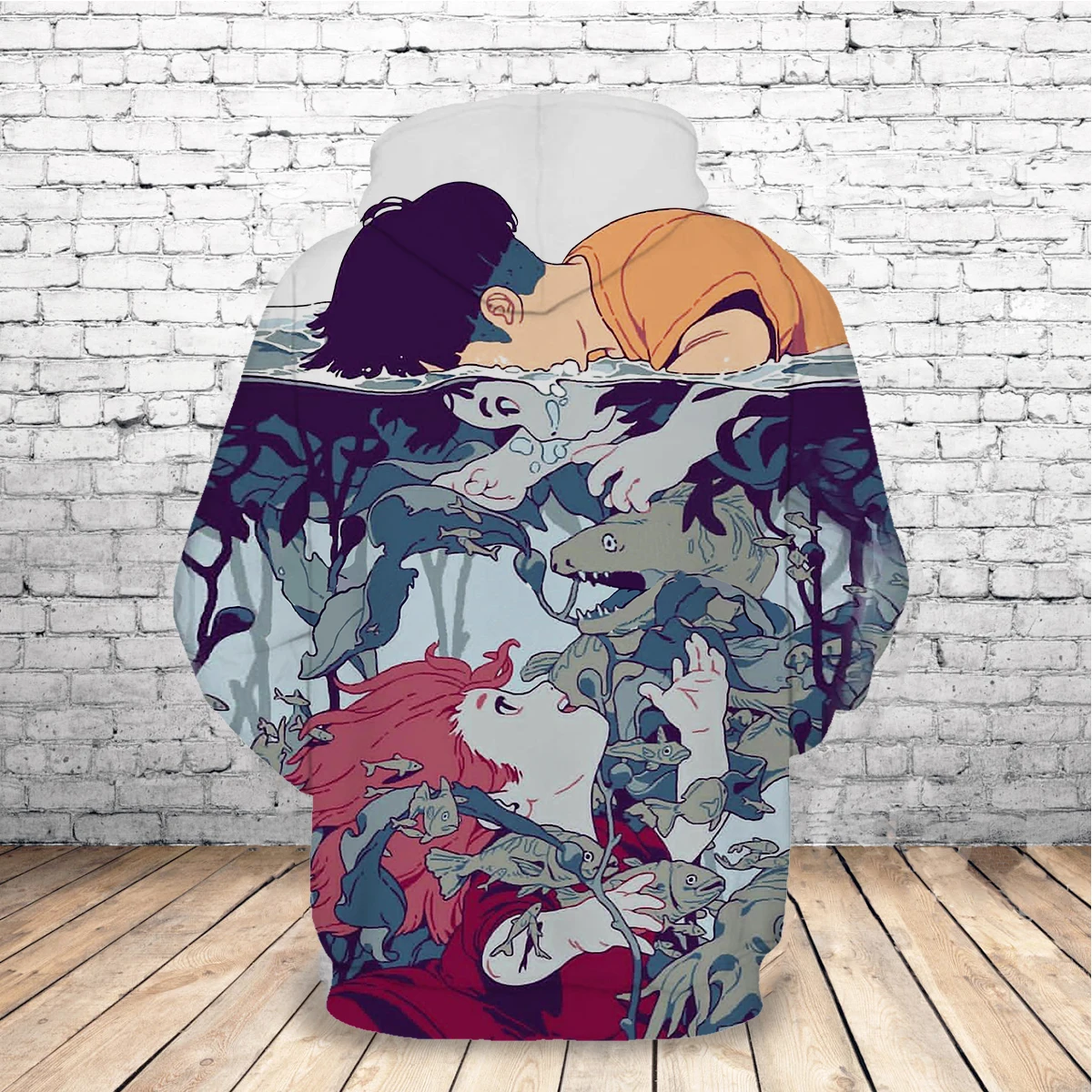 Новинка 2019 толстовка с капюшоном модные пуловеры и 3D принтом понё на заказ