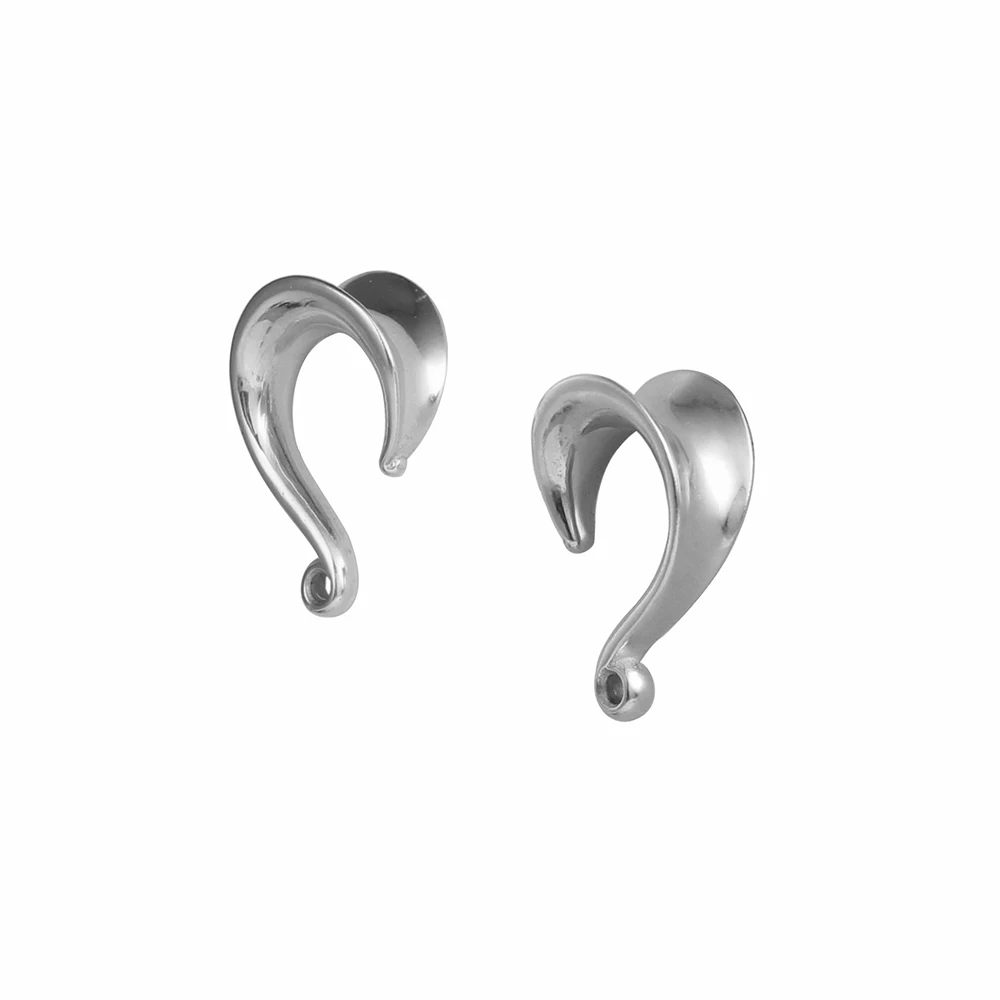 steel Ванкула, Новое поступление, серьги из нержавеющей стали, крючки для ушей, для подвесных сережек, пробки, туннели, ювелирные изделия для тела, 8 мм, 12 мм, 16 мм - Окраска металла: steel