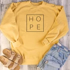 Женские толстовки с надписью Hope, повседневные, уличные пуловеры, толстовка с надписью Hope Faith Love, женская одежда в христианском стиле, Прямая поставка