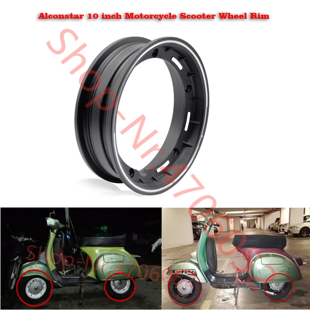 10 дюймов мотоцикл Скутер обод колеса для piaggio Vespa PX LML T5 PX125 150 200 T5 ET3 с гайкой, уплотнительное кольцо, шток клапана