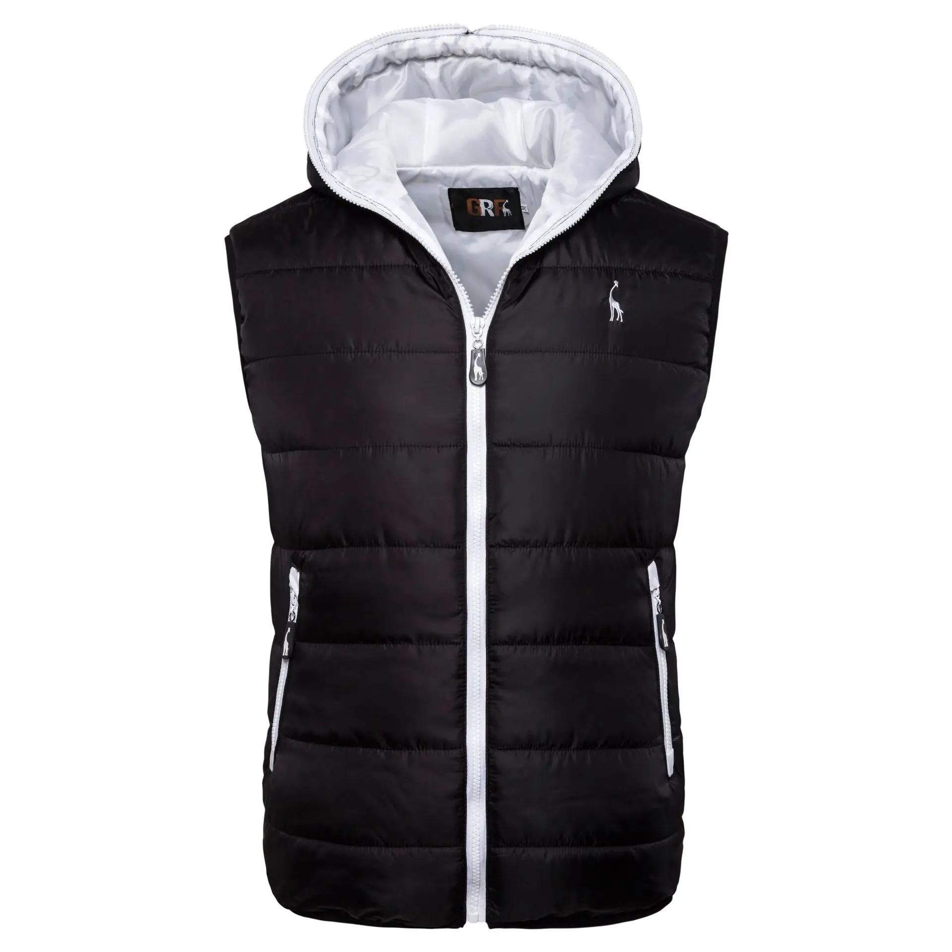 

New Men Jacket Winter Hoodied Vest Zipper Jackets Sleeveless Casual Waistcoat Vests