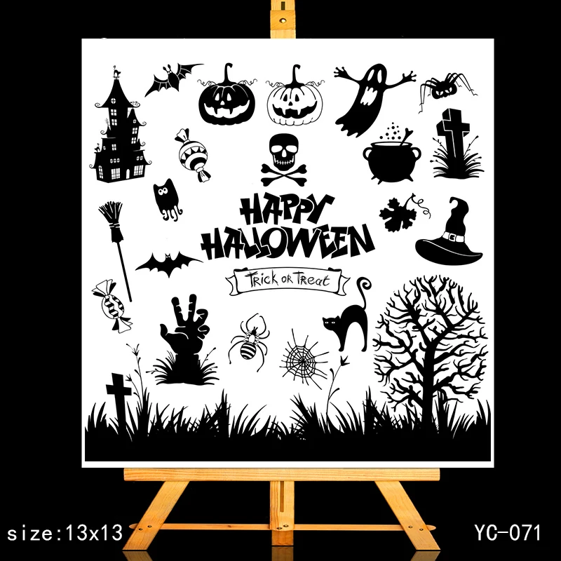

ZhuoAng Land of death Candy Clear Stamps/Card Making Holiday decorations For scrapbooking Transparent stamps 13*13cm