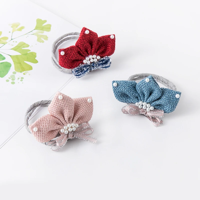 M MISM Lovely Children Full Cover Cloth Hair Styling Tools Exquisite Imitation Pearl Headwear Solid Crown Shape Magic Bun | Аксессуары
