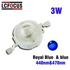 Светодиодная лампа для выращивания растений высокой мощности, 3 Вт, 440 нм, 470 нм