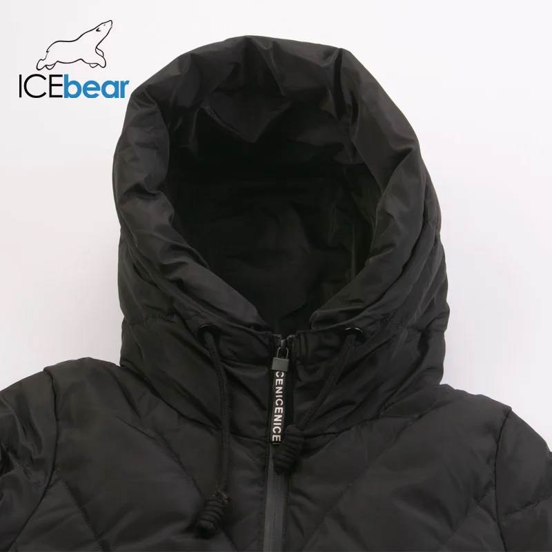 ICEbear зимний длинный женский пуховик модная теплая Женская куртка с капюшоном Брендовая женская одежда D4YY83017Y