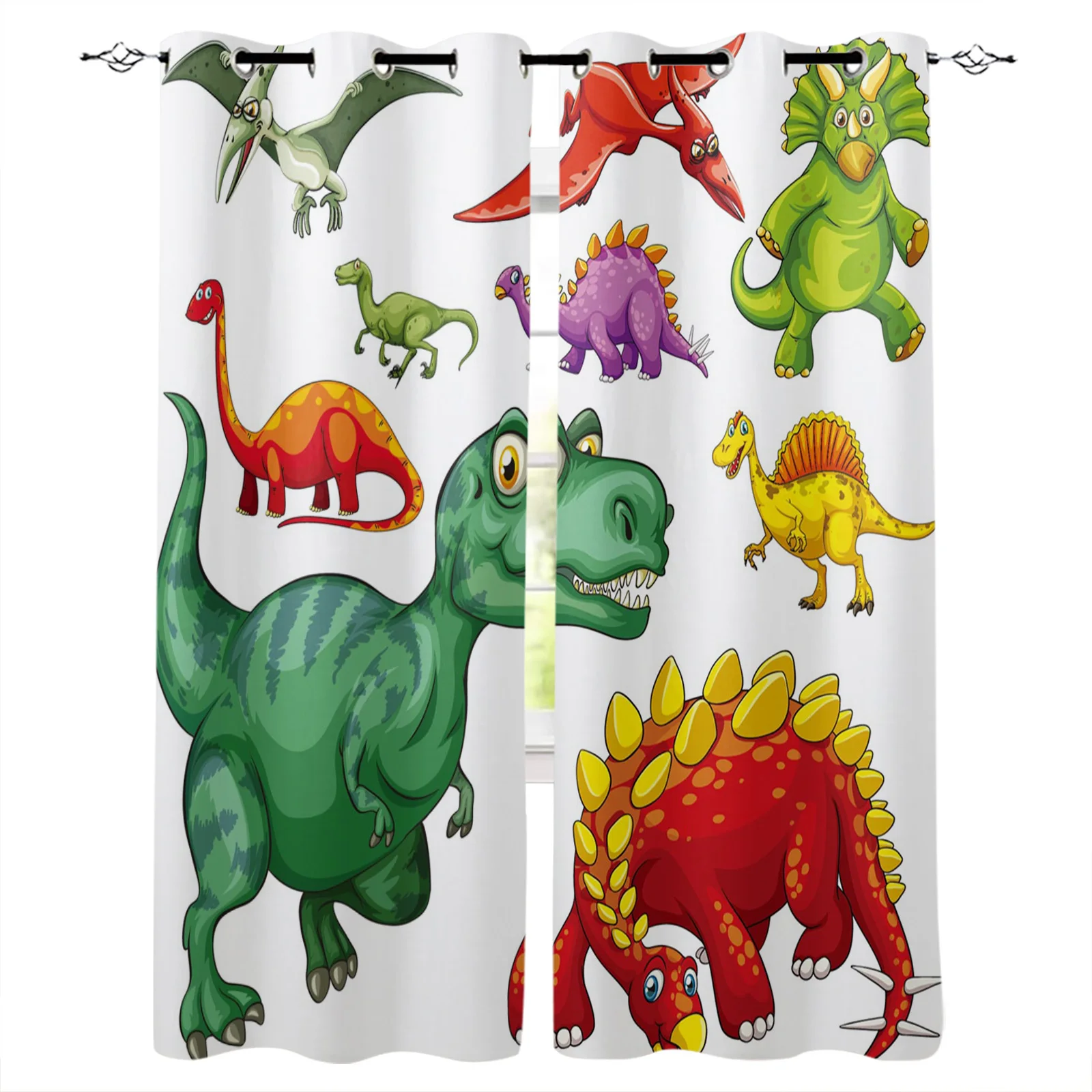 

Светонепроницаемые шторы с мультяшными животными, динозаврами для гостиной, детской, шторы для окна, для кухни, спальни