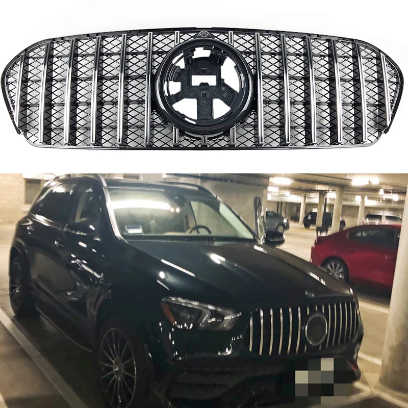 

Fit for mercedes new GLE Class W167 2020 GLE Class W167 GT R grille SUV 4 Matic Front racing grille GLE300 GLE350 GLE450