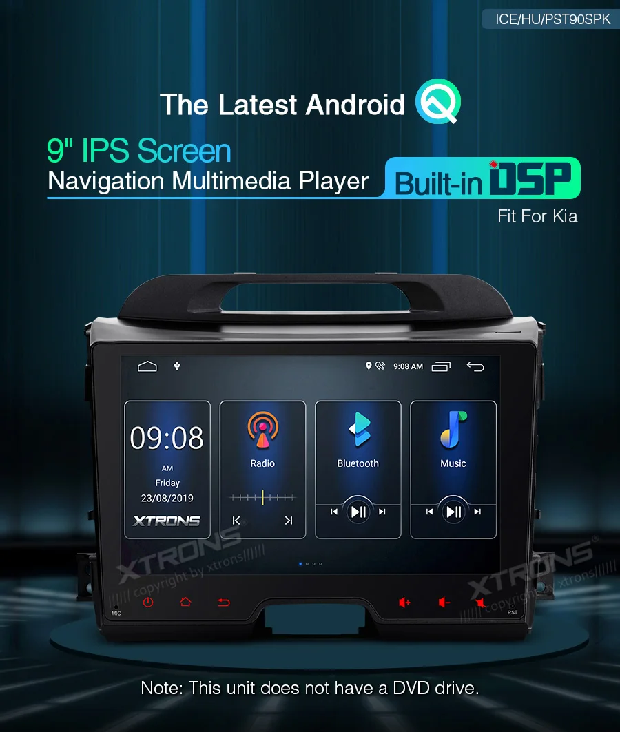 XTRONS 9 ''IPS новейший Android DSP Автомобильный мультимедийный стерео плеер для Kia Sportage