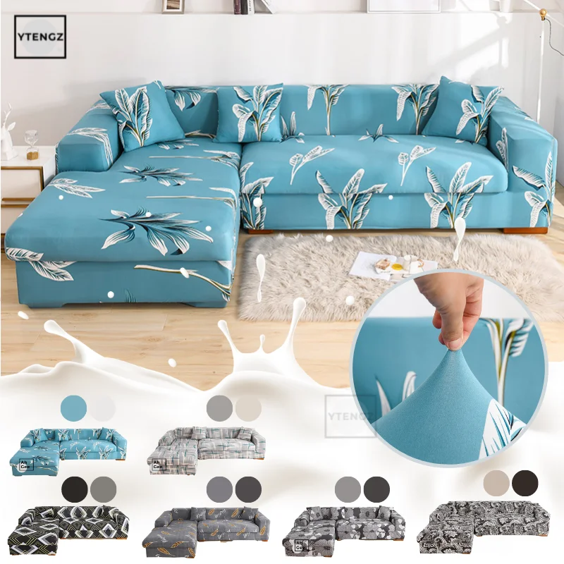 

Milk Silk Fabric Sofa Covers for living room Sofa Slipcovers Corner Couch Cover Elastic Stretch Sofa Cover