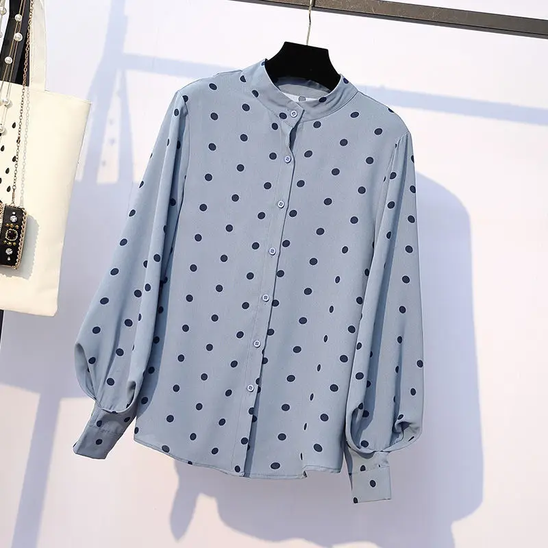 

2020 New Autumn Women Long Sleeve Blusa Polka Dot Blouses Shirt Casual Feminine Elegant All-match Camisas Mujer Blouse Tops A97