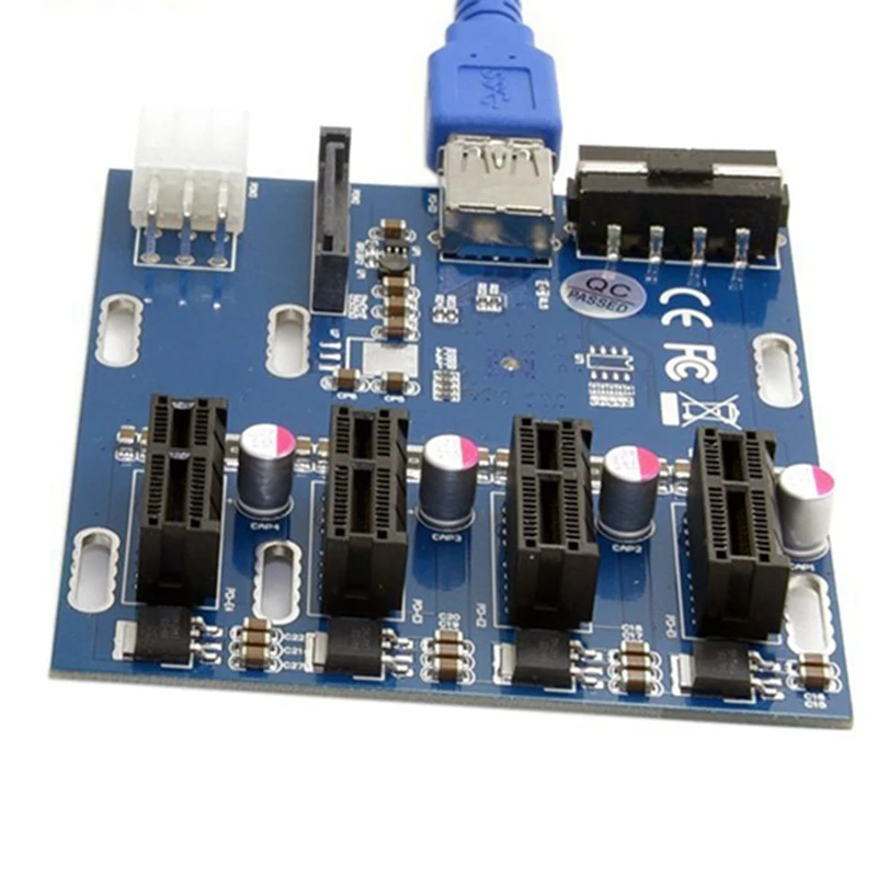 Лидер продаж плата расширения PCIe от 1 до 4 PCI Express Райзер-карта Mini ITX к внешнему
