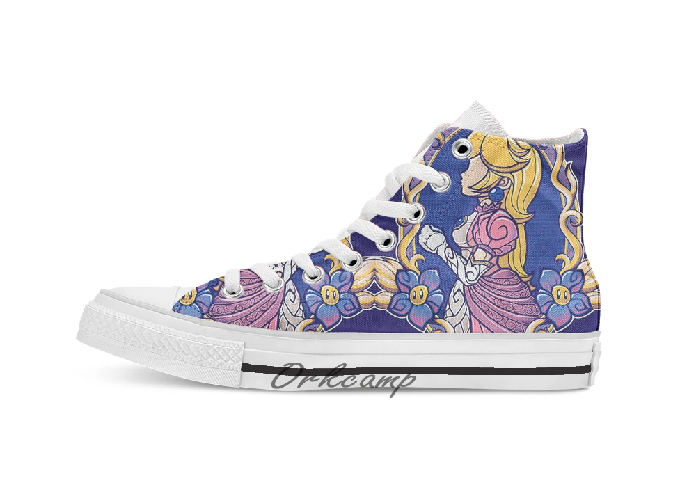 Повседневная парусиновая обувь на шнуровке с высоким берцем персикового цвета