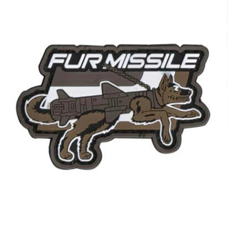 1 шт. ПВХ мех ракеты собака тактика Мораль глава Вышивка Чехол для телефона на