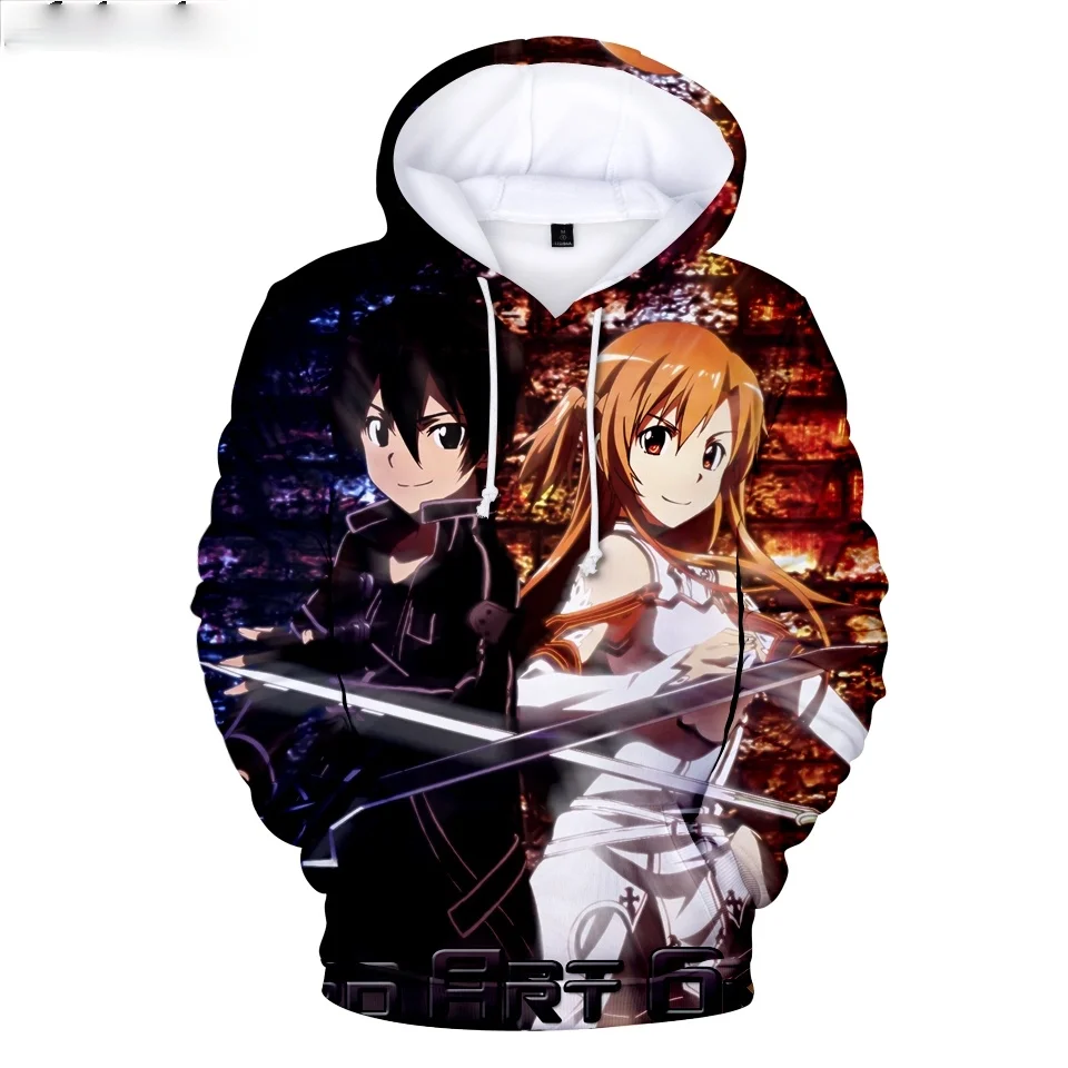 

Толстовка Мужская/женская с 3D-принтом меча, оверсайз