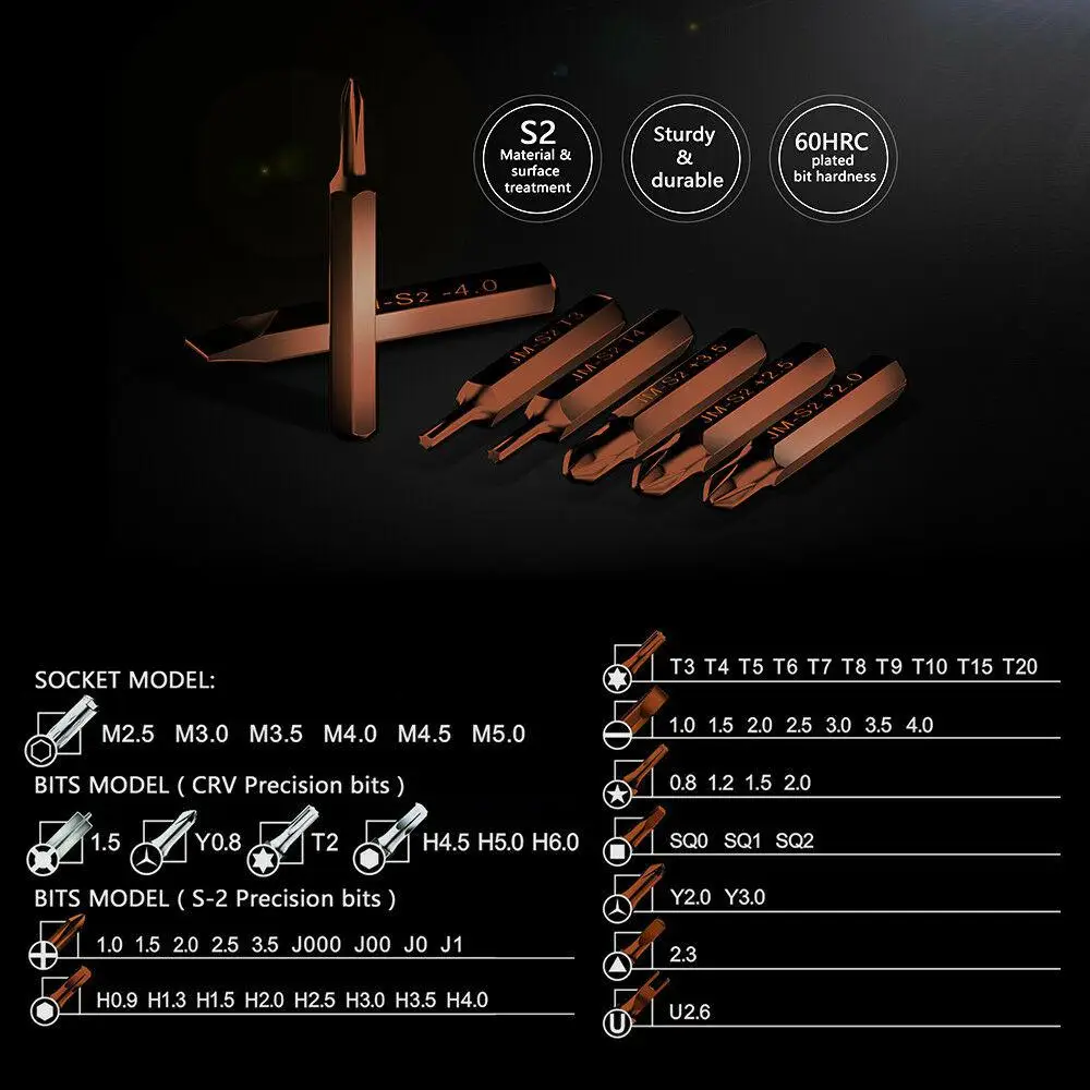 

61 in 1 Screwdriver Set Magnetic Screwdriver Bit Screw Driver Multi-functional Electronic DIY Repair Tool Kit
