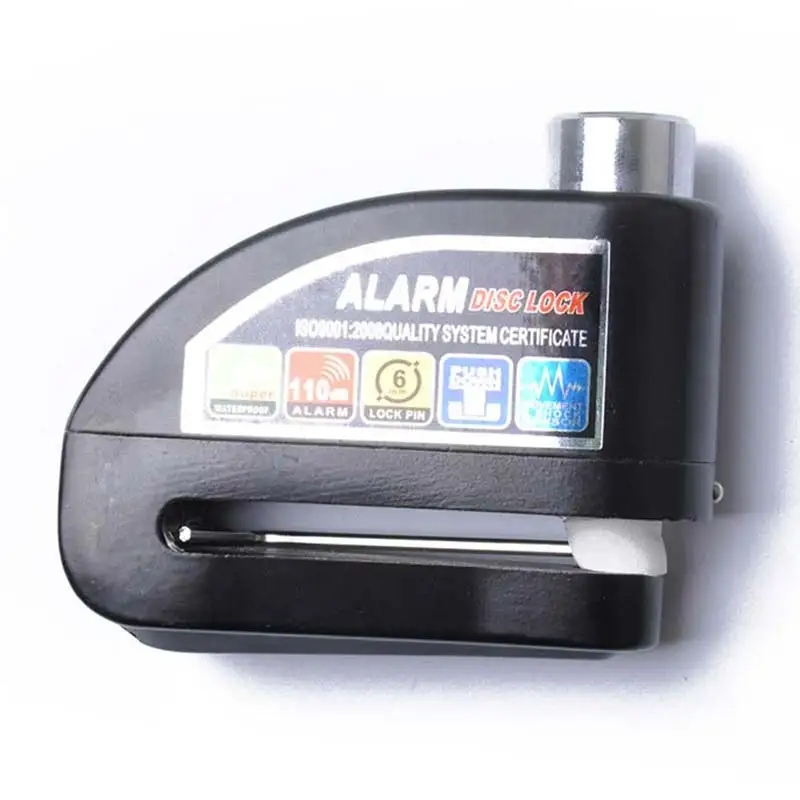 

Motorcycle Wheel Disc Brake Lock Security Alarm Black Scooter Bicycle Anti-Theft Disc Brake Lock Motor Security Alarm Protection