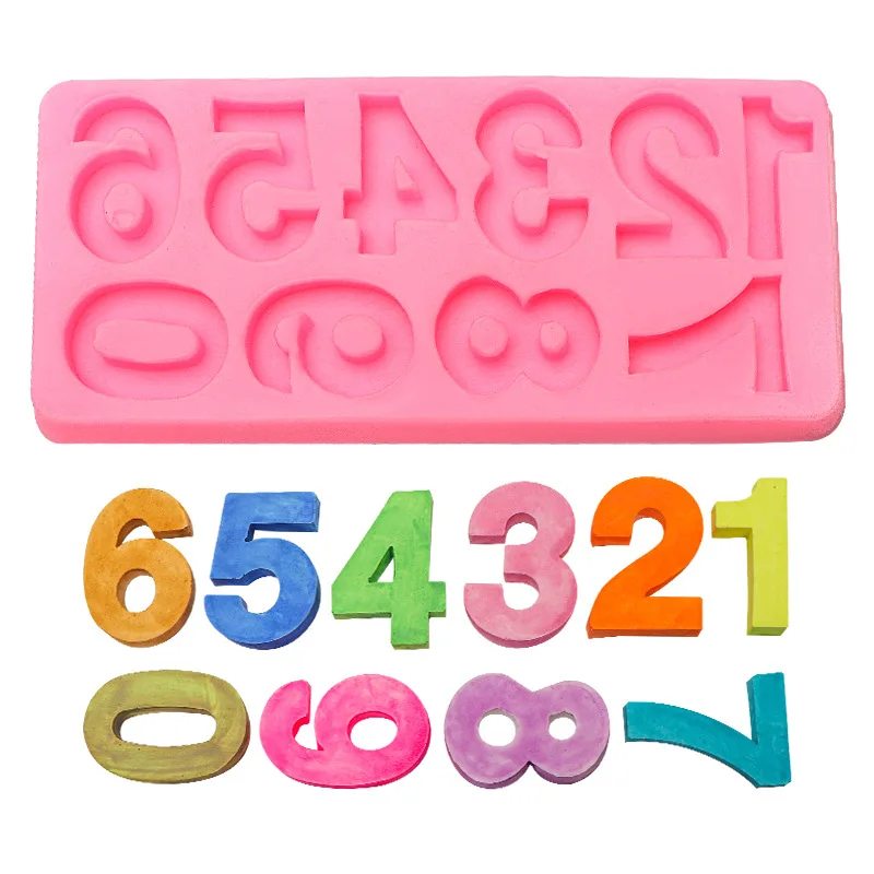 

Large Number Silicone Mold Candle Cake Decorating Tools Chocolate Gumpaste Mold