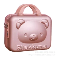 cartoon bear makeup box 14 inch with password lock handheld makeup box small luggage female 16 inch travel hand carry suitcase