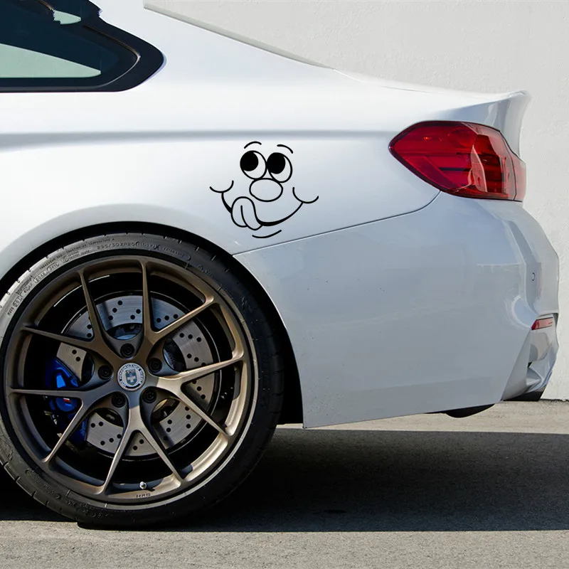 Смешной автомобиль с улыбающимся лицом для Авто/бампера/окна виниловая наклейка