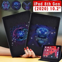 tablet case for apple ipad 8 2020 8th generation 10 2 inch anti dust stand protective shell free stylus