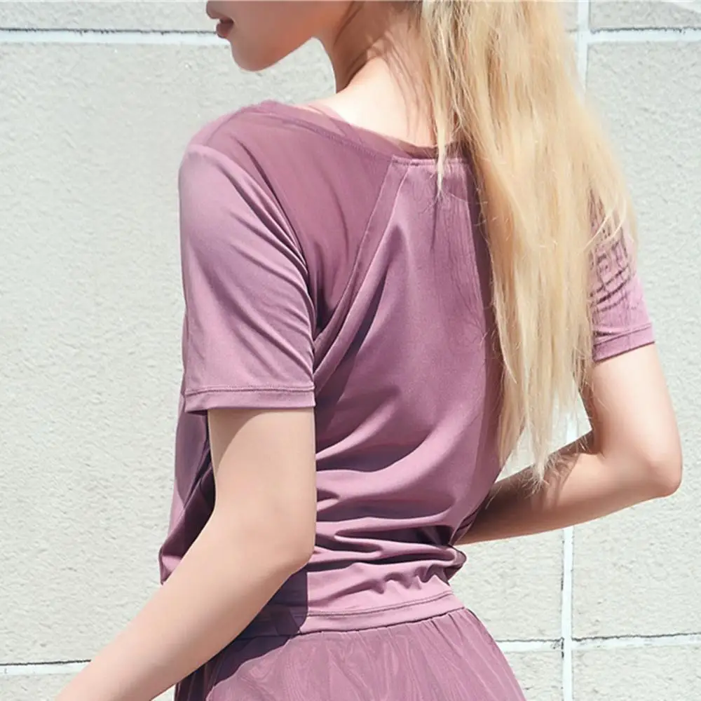 Женская сексуальная рубашка для йоги быстросохнущая спортивная фитнеса женская