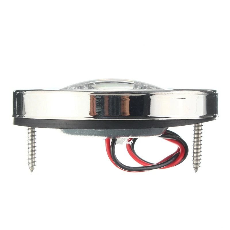 

DC 12V Marine Boat Transom LED Stern Light Round Stainless Steel Cold White LED Tail Lamp Yacht Accessories
