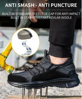 men steel toe cap work safety shoes anti puncture working sneakers male indestructible work shoes men boots lightweight men