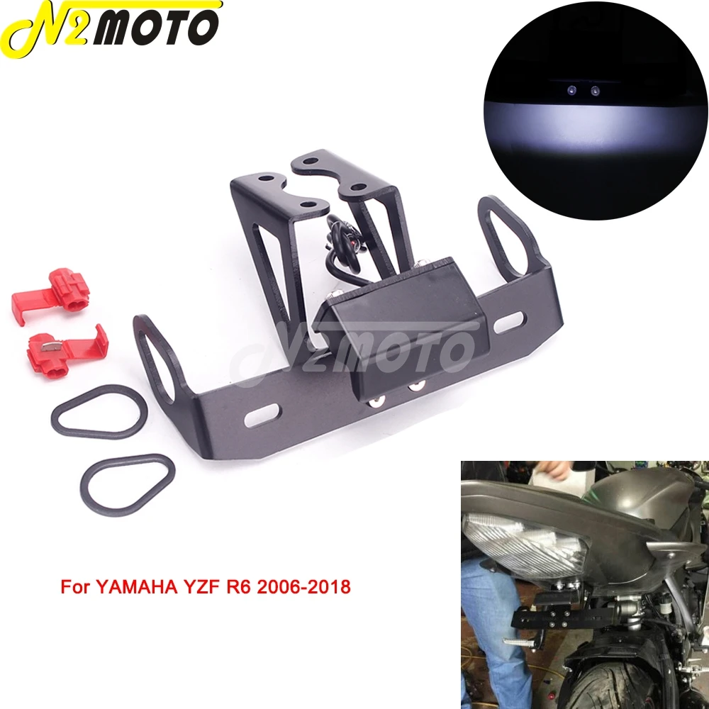 

Для номерного знака Yamaha YZF R6 2006-2018 CNC со светодиодной подсветкой