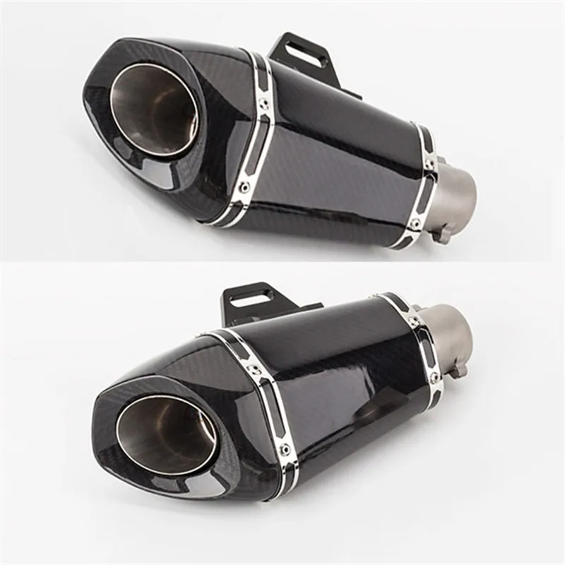 

Motorcycle modified full carbon fiber exhaust pipe S1000RR taper hexagonal exhaust pipe Z900 Z650 MT09 with DB Killer